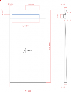 Showerlay Wiper 1 Way 800 X. . . 