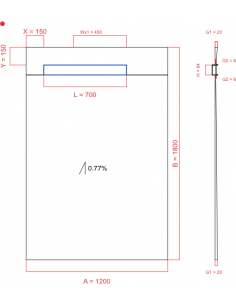 Showerlay Wiper 1 Way 1200. . . 