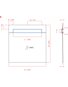 Showerlay Wiper 1 Way 910 X. . . 
