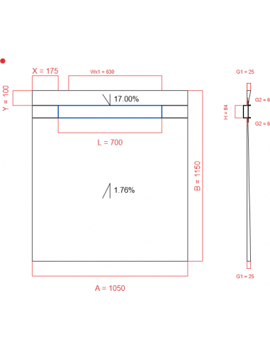 Showerlay Wiper 2 Way 1050 X 1150 Mm. . . 