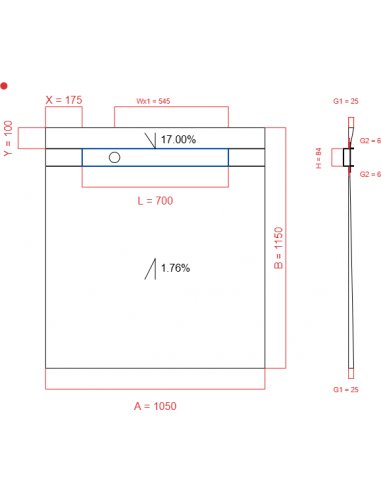 Showerlay Wiper 2 Way 1050 X 1150 Mm. . . 