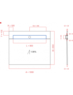 Showerlay Wiper 1 Way 1000. . . 