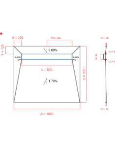 Showerlay Wiper 4 Way 1050. . . 