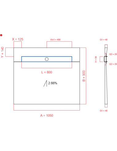 Showerlay Wiper 1 Way 1050 X 900 Mm. . . 