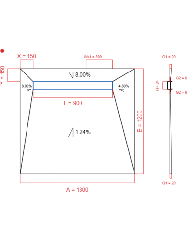 Showerlay Wiper 4 Way 1300 X 1200 Mm. . . 