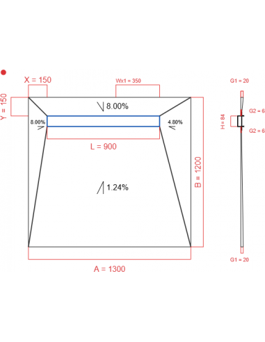 Showerlay Wiper 4 Way 1300 X 1200 Mm. . . 