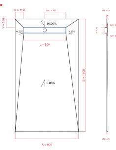 Showerlay Wiper 4 Way 900 X. . . 
