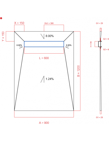 Showerlay Wiper 4 Way 900 X 1200 Mm. . . 
