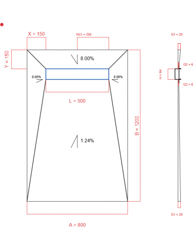 Showerlay Wiper 4 Way 800 X 1200 Mm. . . 