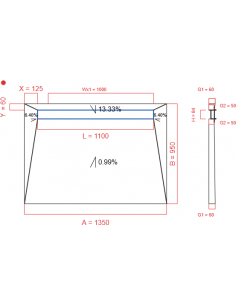 Showerlay Wiper 4 Way 1350. . . 