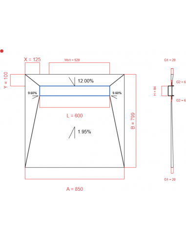 Showerbase Wiper 4 Way 850 X 799 Mm. . . 