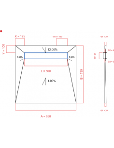 Showerbase Wiper 4 Way 850. . . 