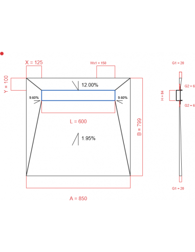 Showerbase Wiper 4 Way 850 X 799 Mm. . . 