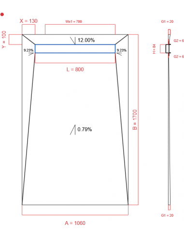 Showerlay Wiper 4 Way 1060 X 1700 Mm. . . 