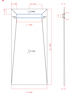 Showerlay Wiper 4 Way 850 X. . . 