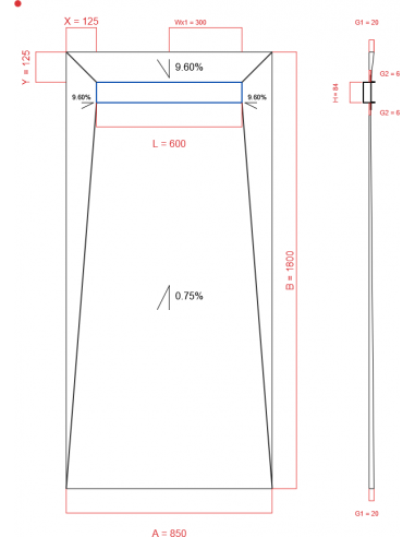 Showerlay Wiper 4 Way 850 X 1800 Mm. . . 