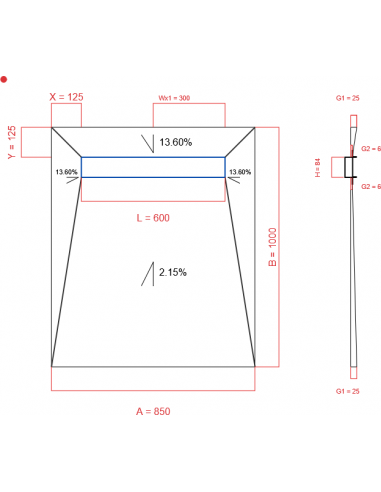 Showerlay Wiper 4 Way 850 X 1000 Mm. . . 