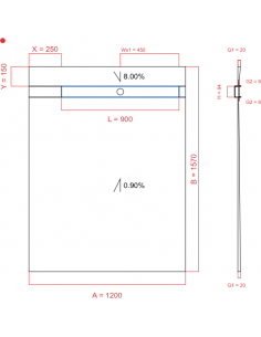 Showerbase Wiper 2 Way 1200. . . 