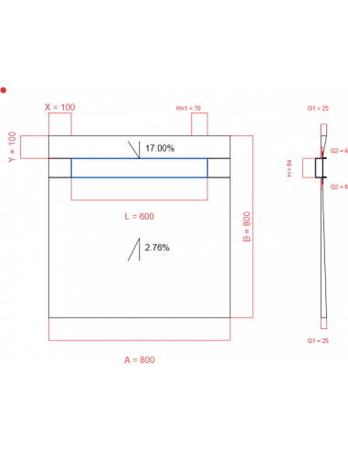 Showerlay Wiper 2 Way 800 X 800 Mm. . . 