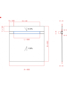 Showerlay Wiper 2 Way 800 X. . . 