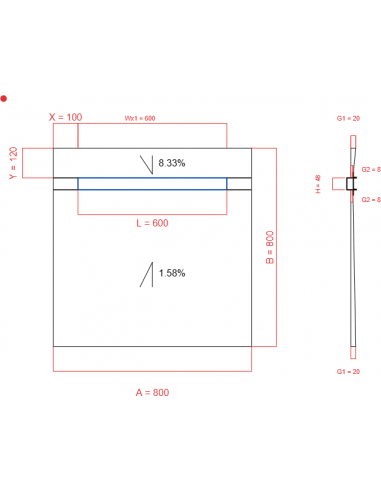 Showerlay Wiper 2 Way 800 X 800 Mm. . . 