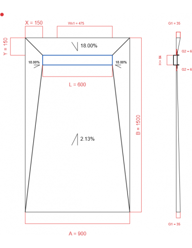 Showerlay Wiper 4 Way 900 X 1500 Mm. . . 