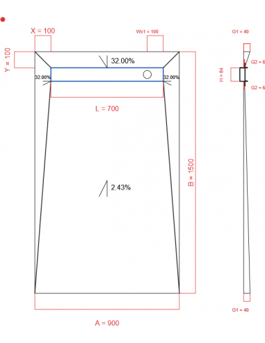 Showerlay Wiper 4 Way 900 X 1500 Mm. . . 