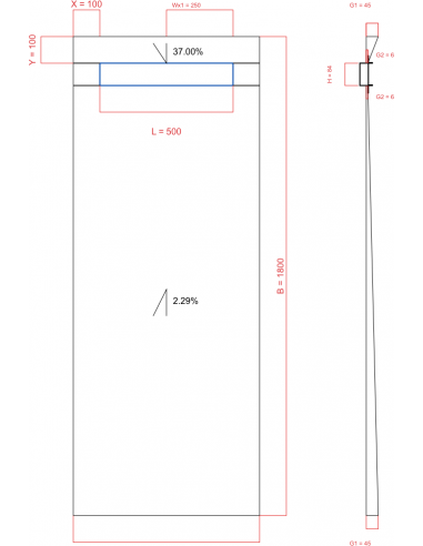 Showerlay Wiper 2 Way 700 X 1800 Mm. . . 