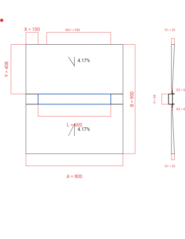 Showerlay Wiper 2 Way 800 X 900 Mm. . . 