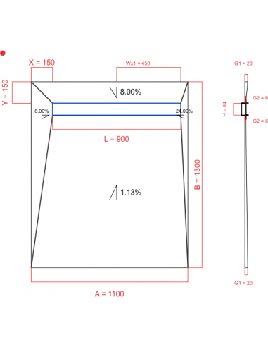 Showerlay Wiper 4 Way 1100 X 1300 Mm. . . 