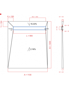 Showerlay Wiper 4 Way 1100. . . 