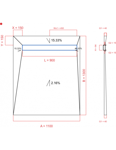 Showerlay Wiper 4 Way 1100 X 1300 Mm. . . 
