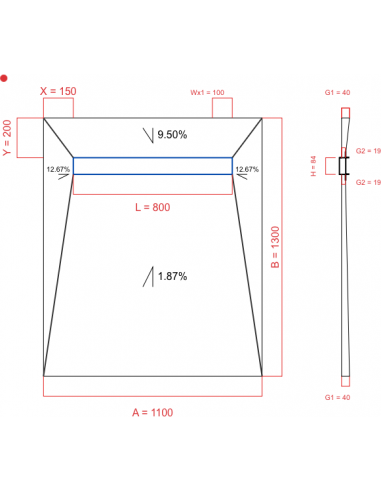 Showerlay Wiper 4 Way 1100 X 1300 Mm. . . 