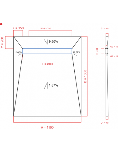 Showerlay Wiper 4 Way 1100 X 1300 Mm. . . 