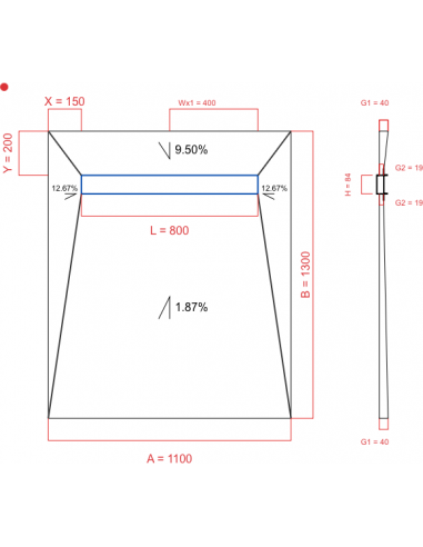 Showerlay Wiper 4 Way 1100 X 1300 Mm. . . 