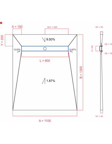 Showerlay Wiper 4 Way 1100 X 1300 Mm. . . 