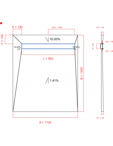 Showerlay Wiper 4 Way 1100 X 1300 Mm. . . 