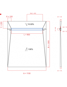 Showerlay Wiper 4 Way 1100. . . 