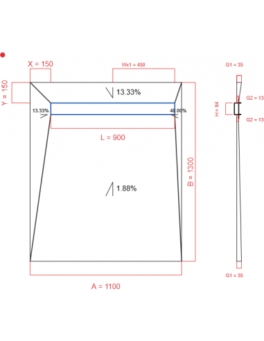 Showerlay Wiper 4 Way 1100 X 1300 Mm. . . 