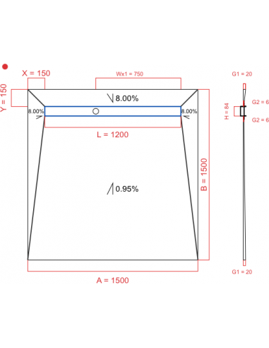Showerlay Wiper 4 Way 1500 X 1500 Mm. . . 