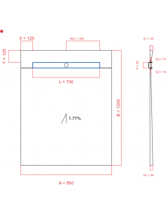 Showerlay Wiper 1 Way 950 X. . . 