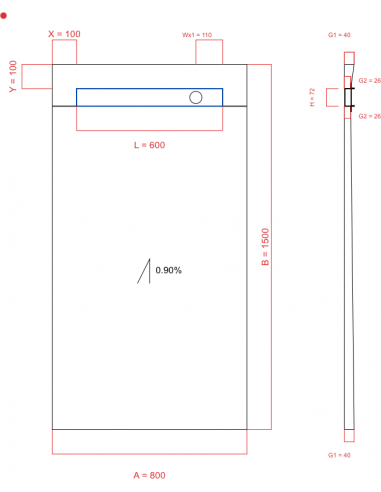 Showerlay Wiper 1 Way 800 X 1500 Mm. . . 