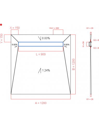 Showerlay Wiper 4 Way 1200 X 1200 Mm. . . 