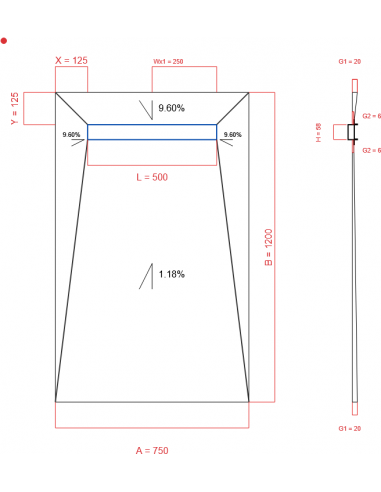 Showerlay Wiper 4 Way 750 X 1200 Mm. . . 