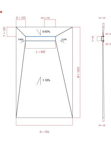Showerlay Wiper 4 Way 750 X 1200 Mm. . . 