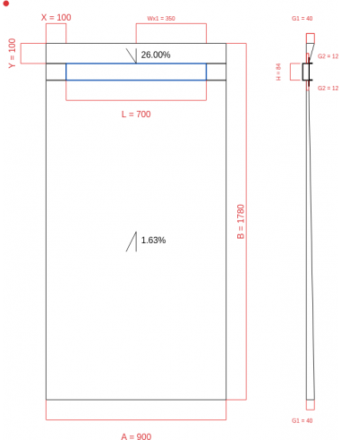 Showerlay Wiper 2 Way 900 X 1780 Mm. . . 