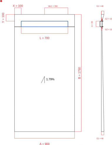 Showerlay Wiper 1 Way 900 X 1750 Mm. . . 