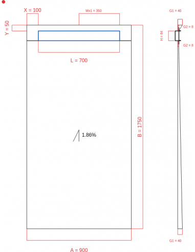 Showerlay Wiper 1 Way 900 X 1750 Mm. . . 