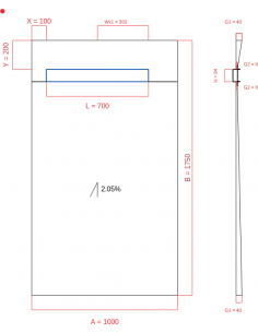 Showerlay Wiper 1 Way 1000. . . 