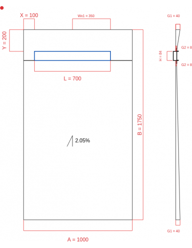 Showerlay Wiper 1 Way 1000 X 1750 Mm. . . 